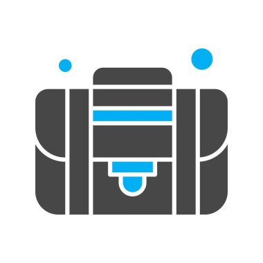 bavul ikonu vektör illüstrasyonu