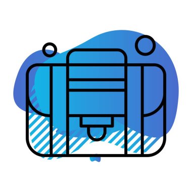 bavul ikonu vektör illüstrasyonu