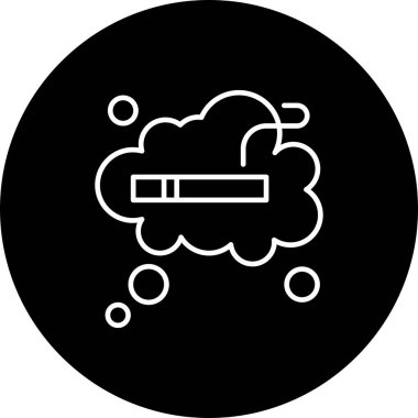 vektör sigara Simgesi illüstrasyonu