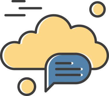  Vektör sohbet simgesi illüstrasyonu