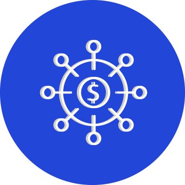 Dolar simgesi vektör illüstrasyonu