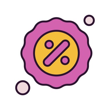 yüzde simgesi vektör illüstrasyonu