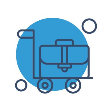 çanta simgesi vektör illüstrasyonu