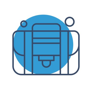 bavul ikonu vektör illüstrasyonu