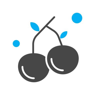 vektör kiraz simgesi illüstrasyonu