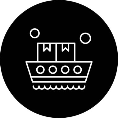 Gemi simgesi vektör illüstrasyonu