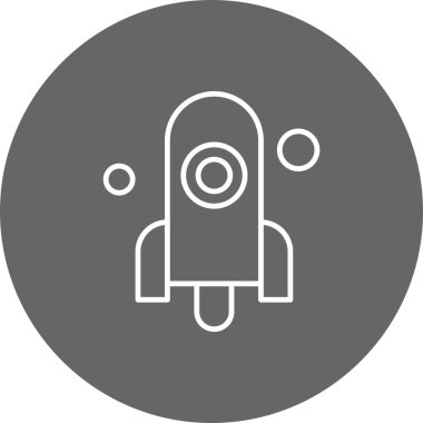 roket ikonu vektör illüstrasyonu