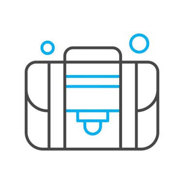 bavul ikonu vektör illüstrasyonu