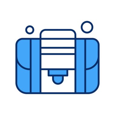 bavul ikonu vektör illüstrasyonu