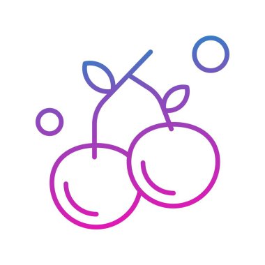 vektör kiraz simgesi illüstrasyonu