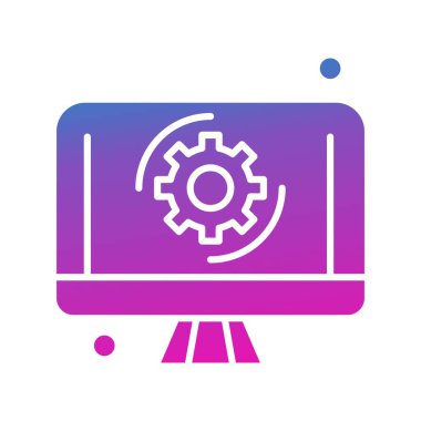 vektör lcd simgesi illüstrasyonu