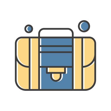 bavul ikonu vektör illüstrasyonu