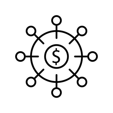 Dolar simgesi vektör illüstrasyonu