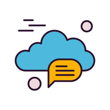  Vektör sohbet simgesi illüstrasyonu