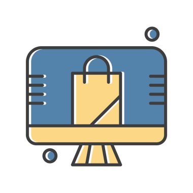 çanta simgesi vektör illüstrasyonu