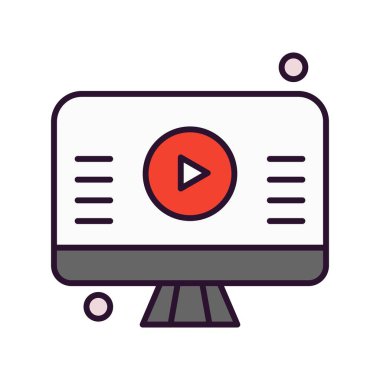 vektör lcd simgesi illüstrasyonu