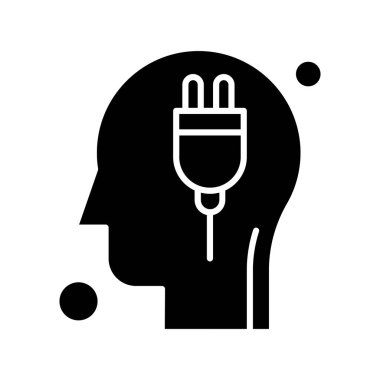  İnsan kafası illüstrasyonunda vektör dolgusu simgesi