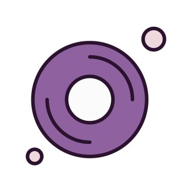 vektör çörek simgesi illüstrasyonu