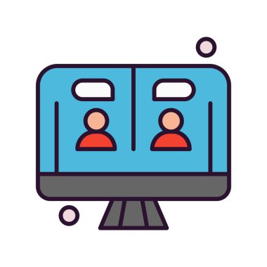 vektör lcd simgesi illüstrasyonu