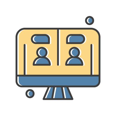 vektör lcd simgesi illüstrasyonu