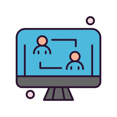 vektör lcd simgesi illüstrasyonu