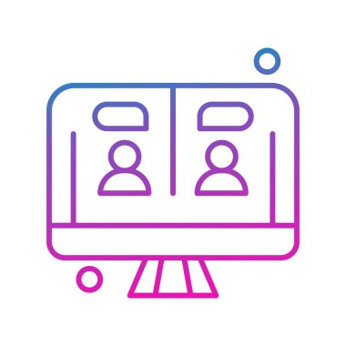 vektör lcd simgesi illüstrasyonu