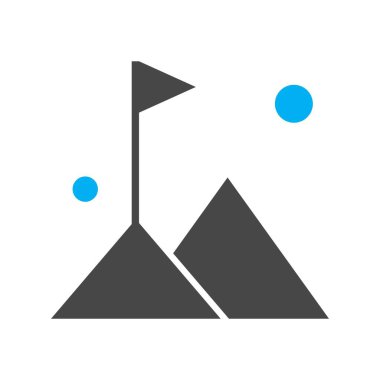  vektör dağ simgesi illüstrasyonu