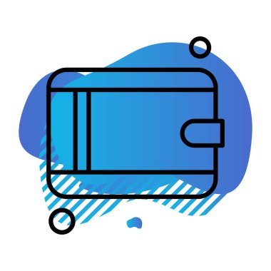 cüzdan ikonu vektör illüstrasyonu