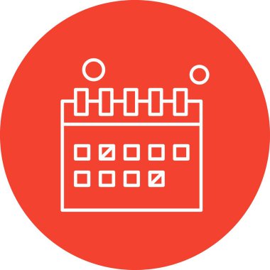 vektör Takvimi Simgesi illüstrasyonu