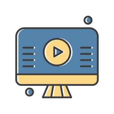 vektör lcd simgesi illüstrasyonu