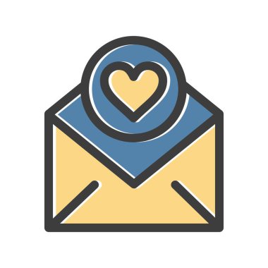  Kalp simgesinin vektör illüstrasyonu