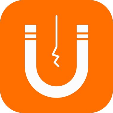 Magnet simgesinin vektör illüstrasyonu 