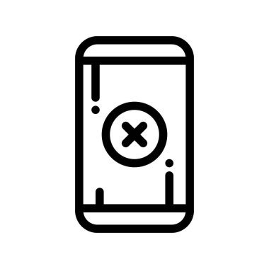 Vektör mobil düz biçim simgesi