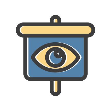 Göz simgesinin vektör illüstrasyonu 