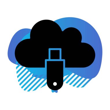 Vektör usb düz biçim simgesi