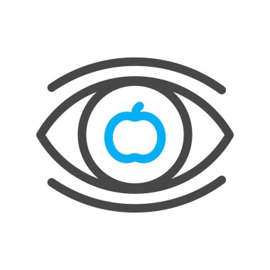 Göz simgesinin vektör illüstrasyonu 