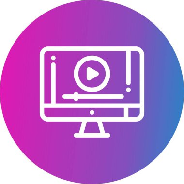 Lcd simgesinin vektör illüstrasyonu  