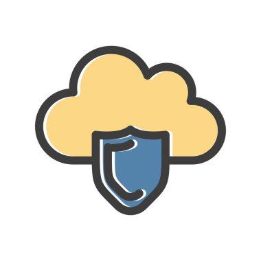 Bulut simgesinin vektör illüstrasyonu 