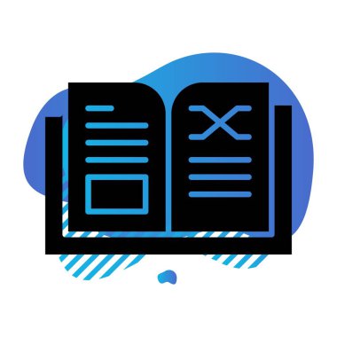 Kitap simgesinin vektör illüstrasyonu 