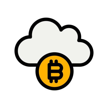  Vektör Bitcoin düz biçim simgesi