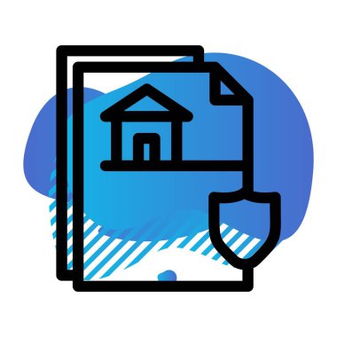 Koruma simgesinin vektör illüstrasyonu 