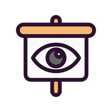 Göz simgesinin vektör illüstrasyonu 