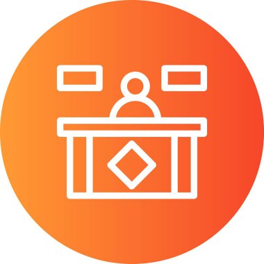 Resepsiyon Simgesi Vektör illüstrasyonu 