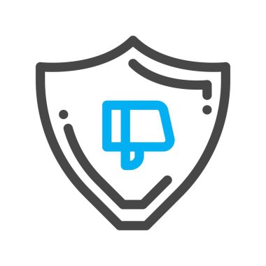  Hoşlanılmayan simgenin vektör illüstrasyonu 