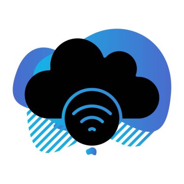 Vektör wifi düz biçim simgesi