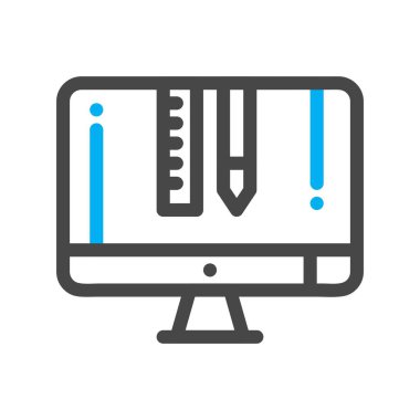 Lcd simgesinin vektör illüstrasyonu  