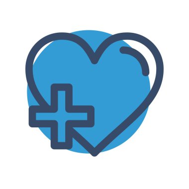 Kalp simgesinin vektör illüstrasyonu