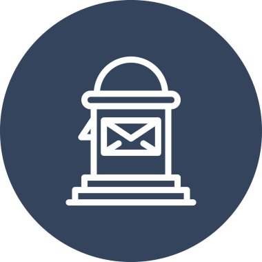 vektör posta kutusu düz biçim simgesi   