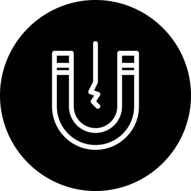 Magnet simgesinin vektör illüstrasyonu 