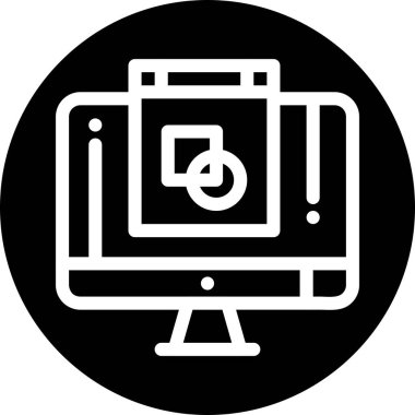 Lcd simgesinin vektör illüstrasyonu  